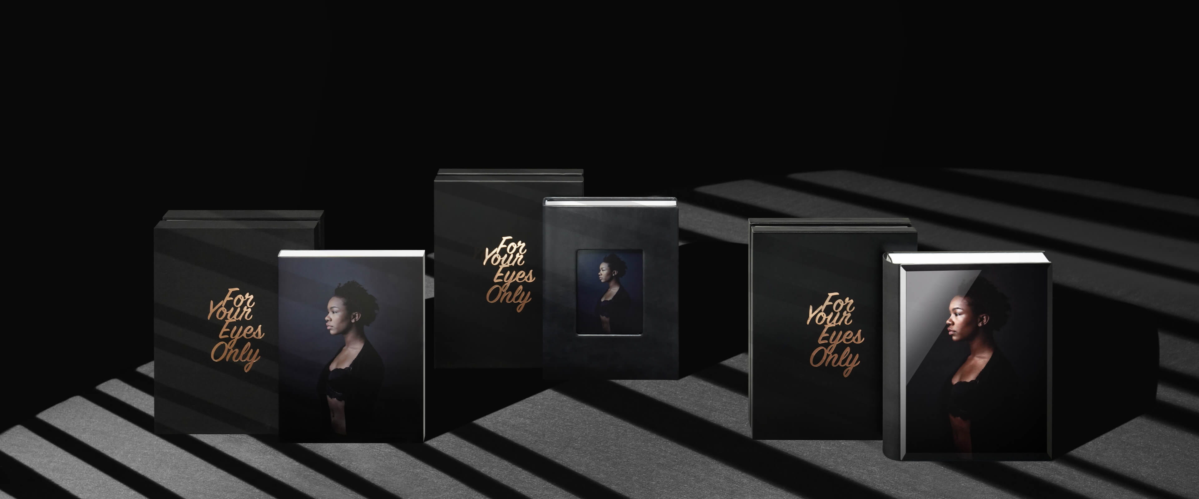 three design box album sets with different style albums