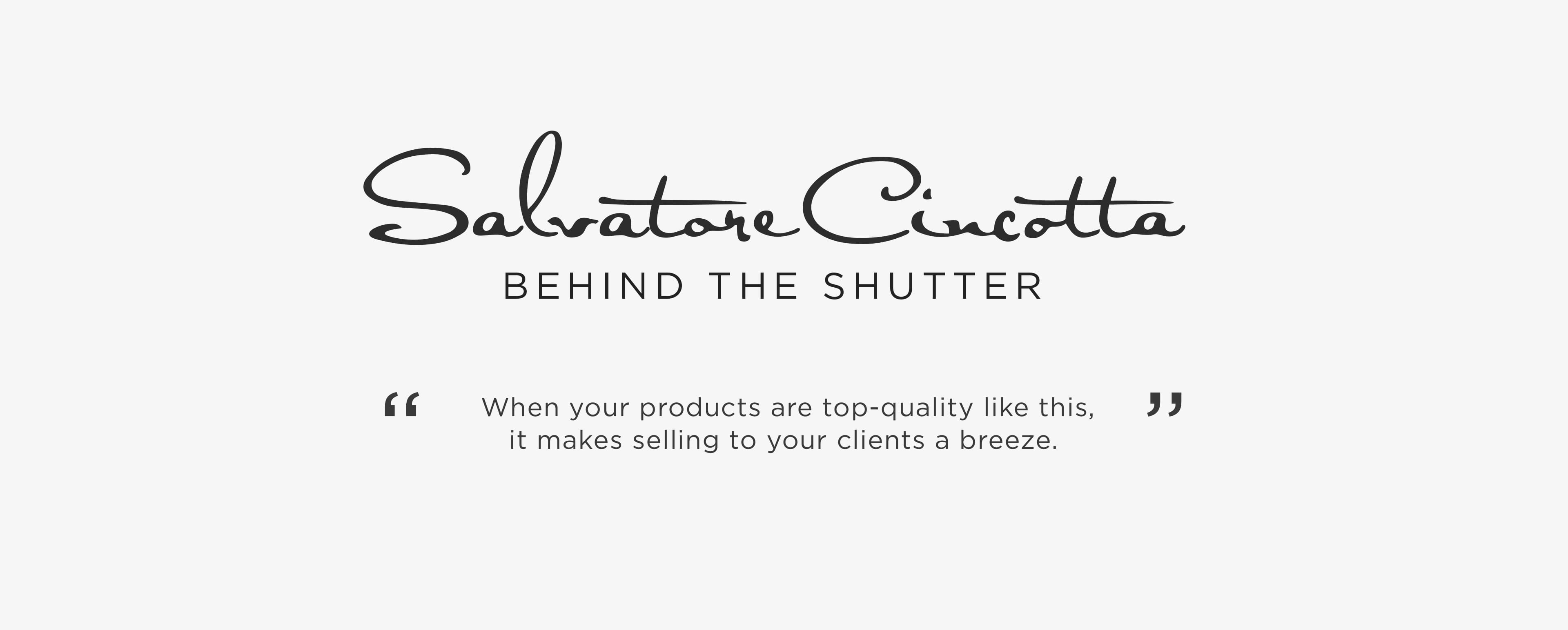 logo of behind the shutter magazine with a quote from a review of zno products