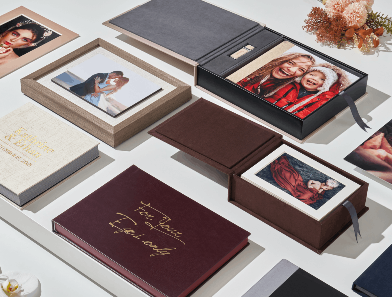 many zno products laying on a white table