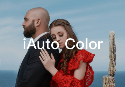 iauto color preset is used to edit wedding photos