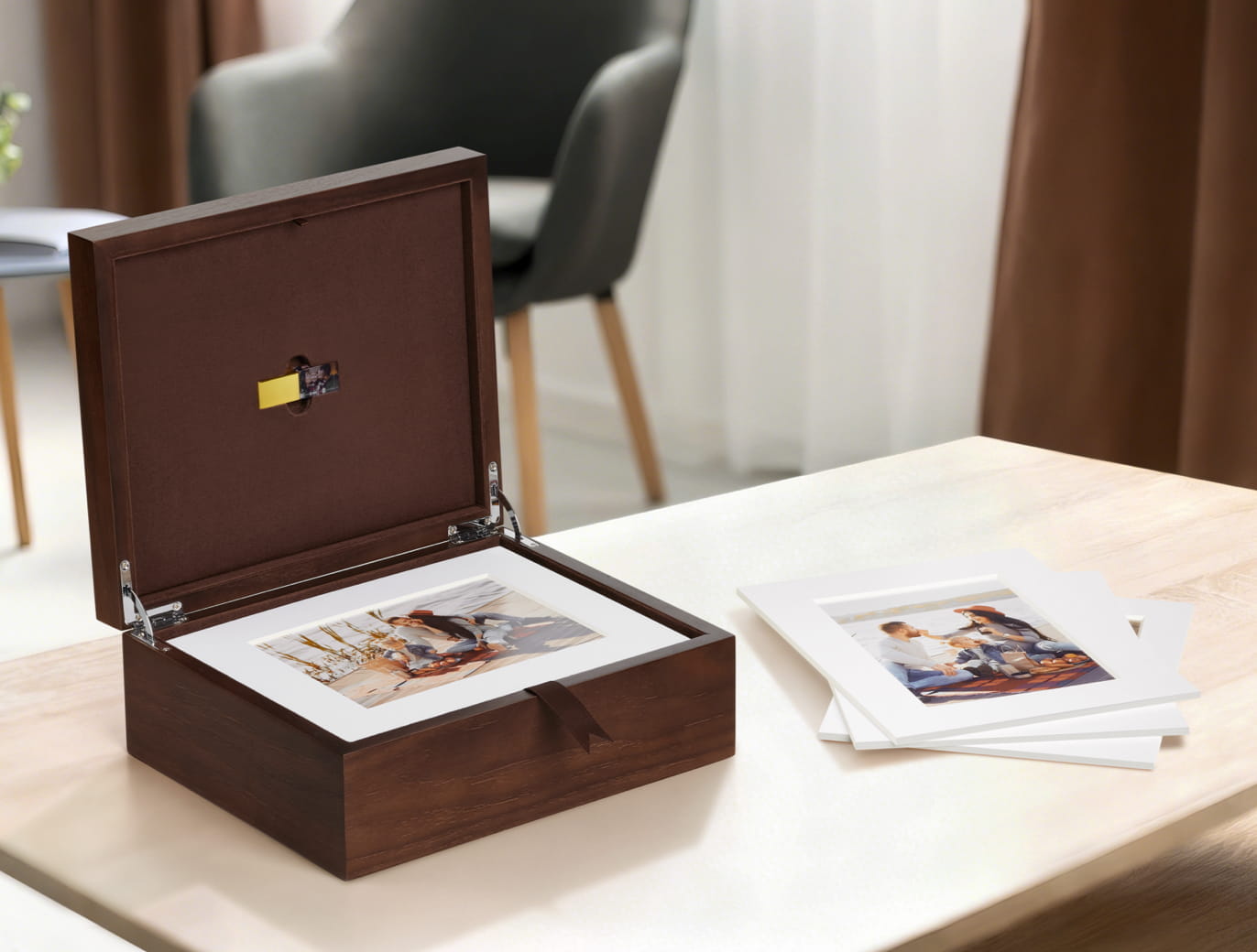Deluxe Wood Box With Prints Included | 2-In-1 Set | Zno?